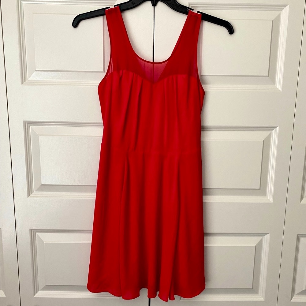 Little Red Dress EXPRESS Sweetheart Skater Dress